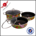 3 PCS Kitchenware Enamel Cookware Set